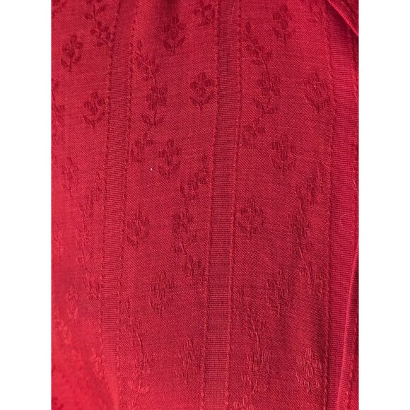 Vintage Marlboro Red Orange Floral Embossed Long Sleeve Button-Up Shirt S - Picture 2 of 8